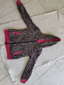 Animal Print Zip-Up Jacket