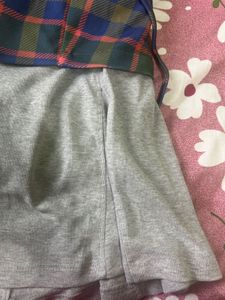 Plaid Wrap Vest Top with skirt
