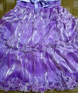 Enchanting Purple Ruffled Dress with Shrug