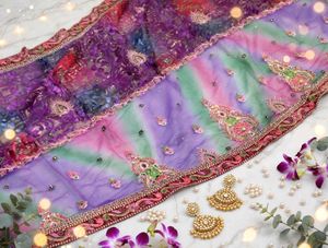 Stunning Purple Embroidered Saree