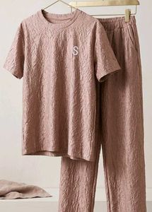 "Women's Premium Textured  Co-ord Set (T-Sh
