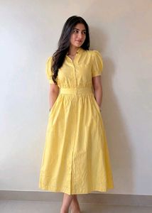 Women's Yellow Midi Dress ( for prom)