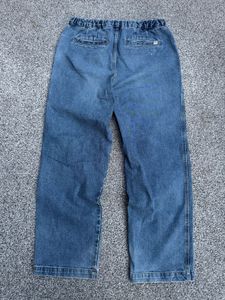 Wide Leg Denim Pants with Belt
