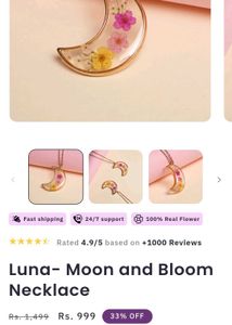 flower pendants with a chain