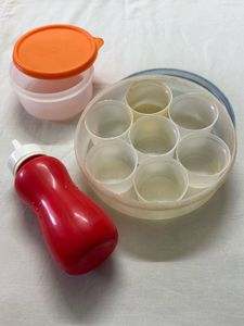 Spice Container ,Round box with squeeze Bottle
