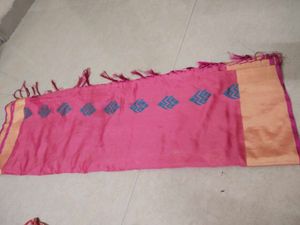 Pink Printed Saree