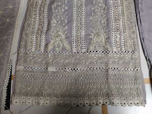 pakistani  organza lace embroided suit