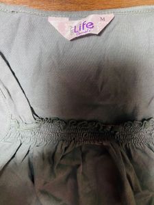 Stylish Grey Tank Top with Shoulder Detail