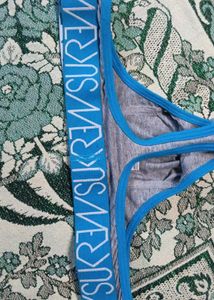 Men's Grey Briefs with Blue Trim