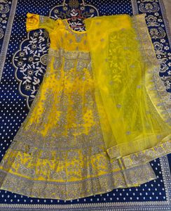 Elegant Yellow Embroidered Lehenga
