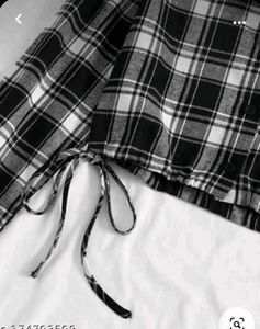 Dc Black Ans White Check Shirt