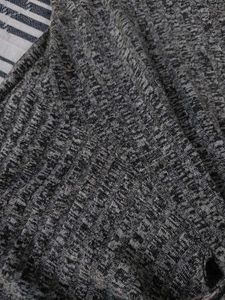 Grey Knitted Twist Front Top