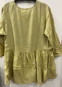 Yellow Floral Print Kurta