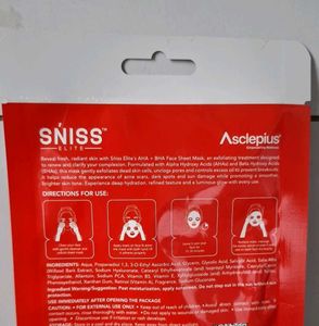 SNISS ELITE AHA + BHA Facial Sheet Mask