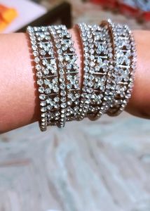 Stone Work Metal Bangels