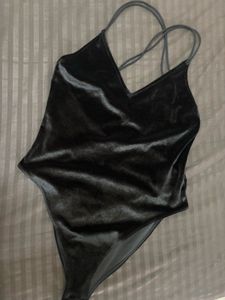 H&M Velvet Cami backless Bodysuit