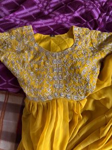 Elegant Yellow Ethnic Gown
