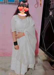 Elegant White Chikankari Kurta Set