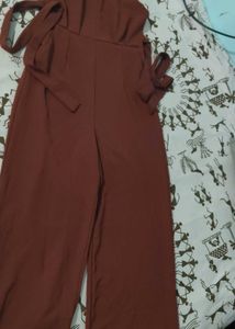 Stylish Brown Halter Neck Dress
