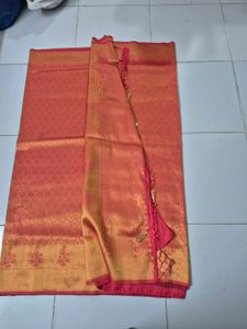 Exquisite Pink &amp; Gold Silk Saree