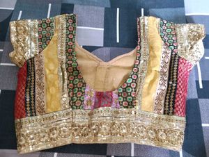 Designer Patchwork Blouse with Sequins