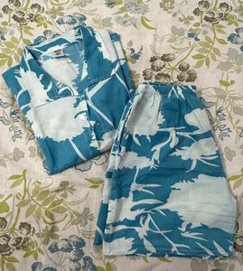 Cozy Blue Floral Pajama Set
