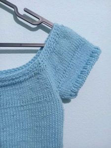 Light Blue Knit Top