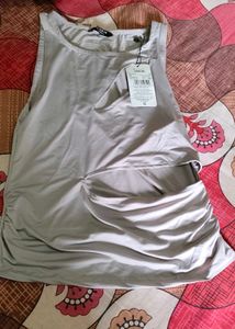 Cut-out Ruched Tank Top