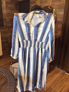 Striped V-Neck Maxi Dress