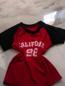 Red &amp; Black California 98 T-Shirt