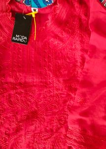 Beautiful Red Chikankari Kurta Set