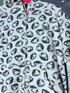 Stylish Printed Zip-Up Hoodie