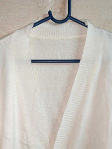 White Floral Embroidered Cardigan Shrugs