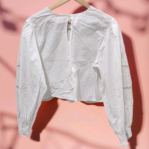 White Broderie Anglaise Top
