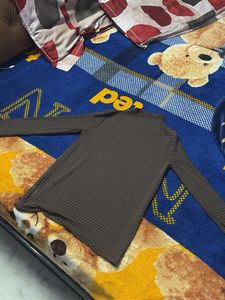 Brown Long Sleeve Top