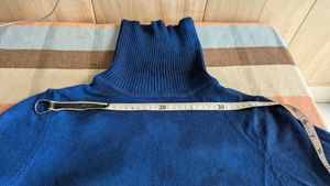 Cozy Blue Turtleneck Top