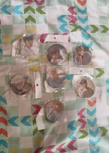 BTS K-Pop Member Photo Badges