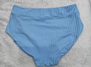 Blue Ribbed🇦🇮 High-Waisted Briefs