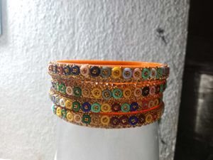 Charminar bangles, Vibrant Beaded Bangles Set