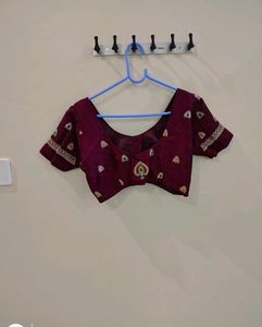 Elegant Embroidered Blue Saree