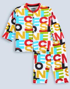 Cute Alphabet Print Pajama Set of 2