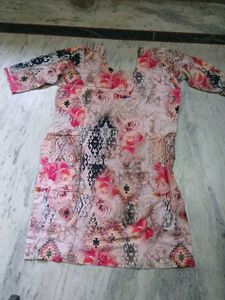 Printed Kurta with Pink Palazzo