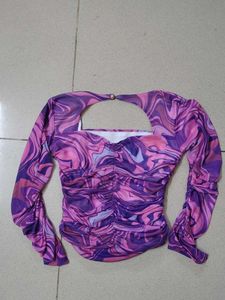 Purple Swirl Long Sleeve Top
