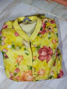 Lemon Yellow Floral Frock