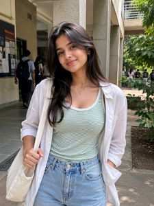 Green Striped Tank Top | Casual College Wear