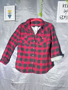 Cozy Red &amp; Black Plaid Flannel Shirt