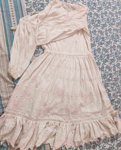 Boho Eyelet Midi Dress