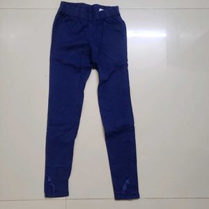 Girls' Blue Denim Jeggings