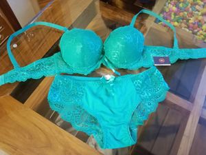 Teal Lace Lingerie Set
