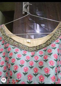 Yellow Flared Gown With Dupatta